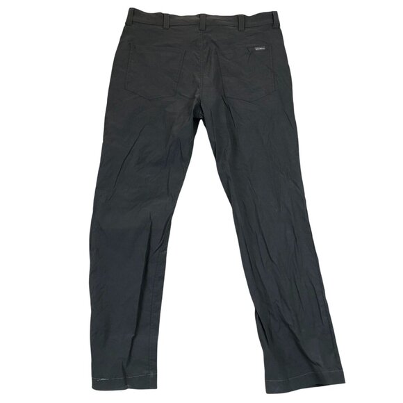 Eddie Bauer Mens Pants Size 36x32 Straight Flat Front Casual Travel Black - Picture 2 of 9